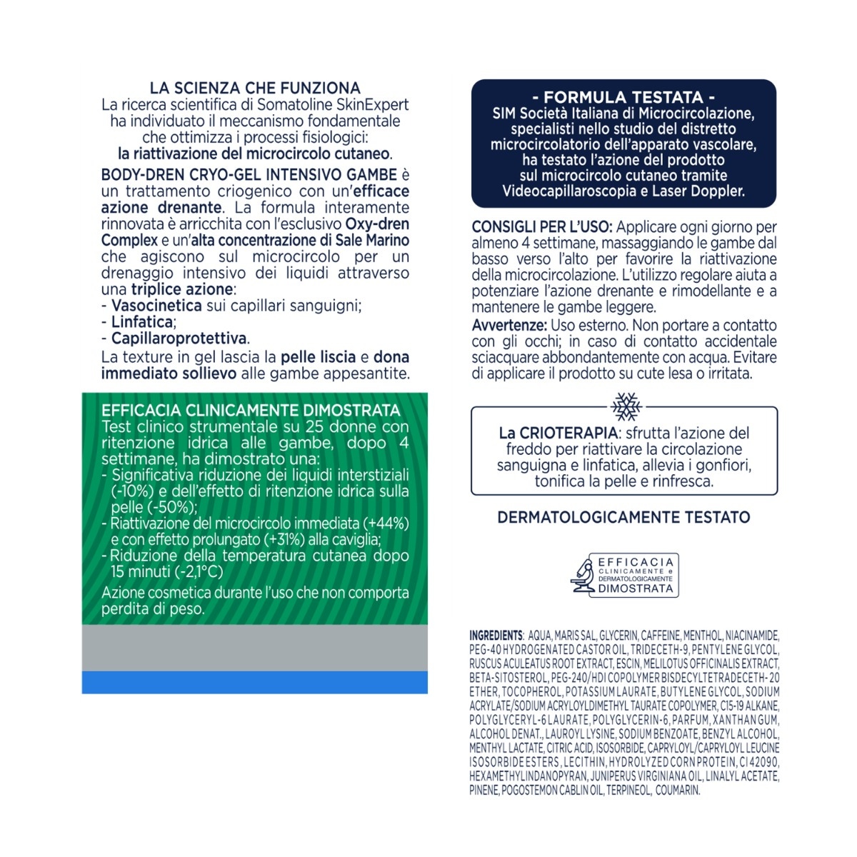 Body-Dren Intensivo Cryo-gel Gambe